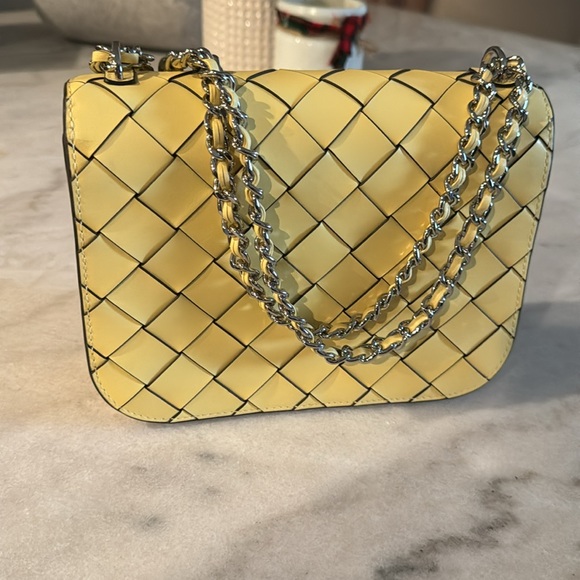 Tory Burch Britten multi woven small adjustable shoulder bag- yellow - Picture 3 of 6